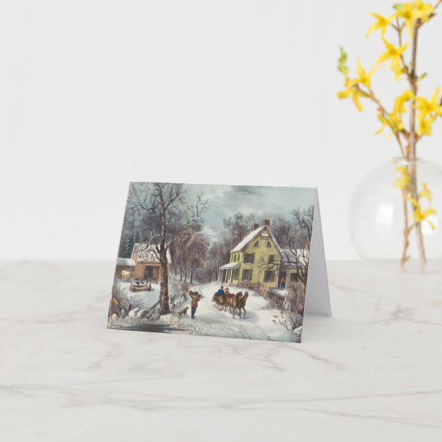 Weihnachtskarte Karte (Gelbe Blume)