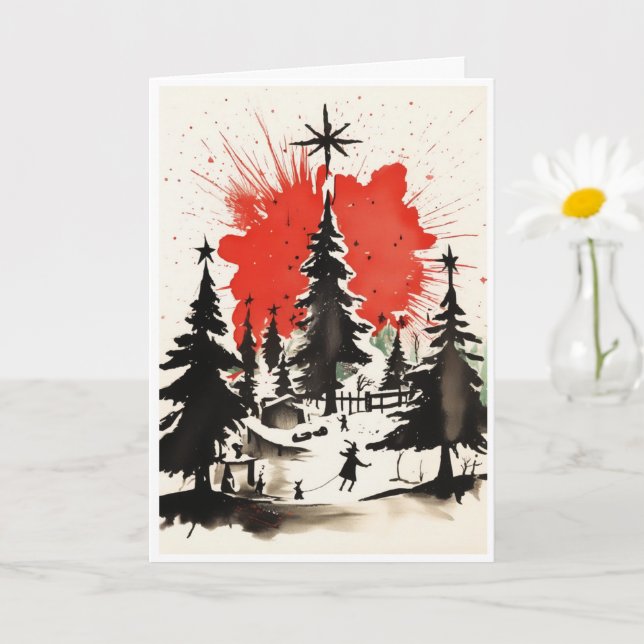 Weihnachtskarte Karte (Kleine Pflanze)
