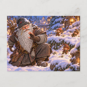 Weihnachtskarte – Knecht Ruprecht und die Whimlin Feiertagspostkarte