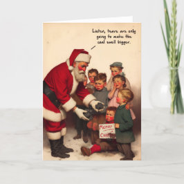 Weihnachtskarte - Kohle des Weihnachtsmanns Feiertagskarte