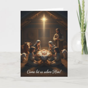 Weihnachtskarte lass uns an Ihn Karte