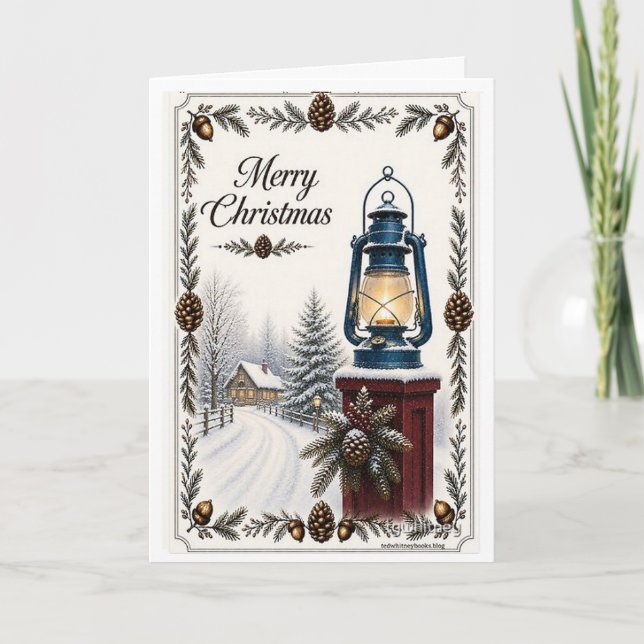 Weihnachtskarte - Laterne Feiertagskarte (Vorderseite)