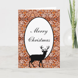 Weihnachtskarte Lebkuchenkochen/Stöcken Feiertagskarte