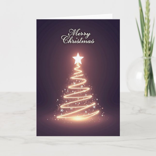 Weihnachtskarte Lichtbaum Karte (Vorderseite)