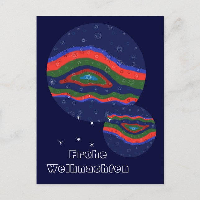 Weihnachtskarte..Lichtsterne Postkarte (Vorderseite)