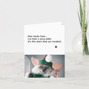 Weihnachtskarte - Lieber Weihnachtsmann Paws Feiertagskarte