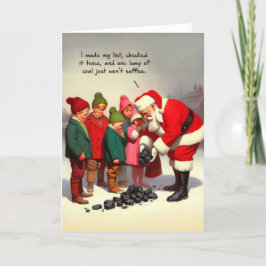 Weihnachtskarte - Liste des Weihnachtsmanns Feiertagskarte