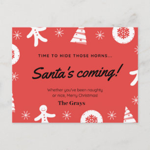 Weihnachtskarte lustig  postkarte