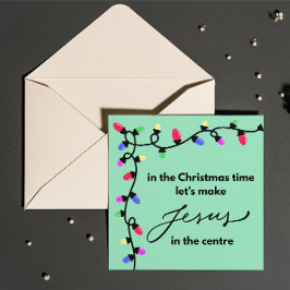 Weihnachtskarte: Machen wir Jesus in der Mitte Feiertagskarte