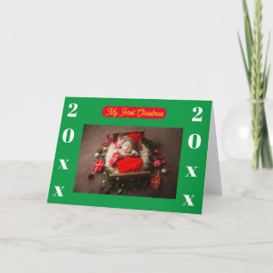 Weihnachtskarte - Mein erstes Weihnachten - Foto/J Karte