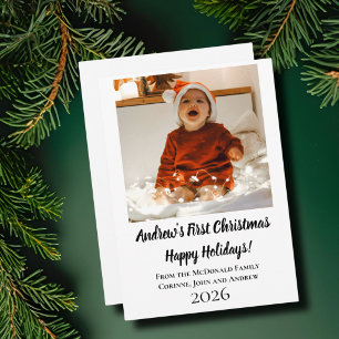 Weihnachtskarte minimal erstes Weihnachten des Bab