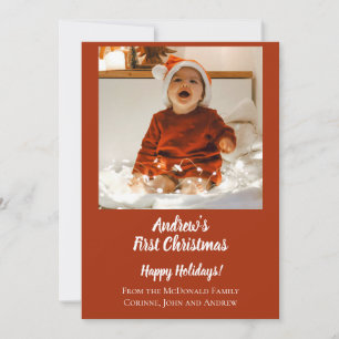 Weihnachtskarte minimal erstes Weihnachten des Bab Einladung