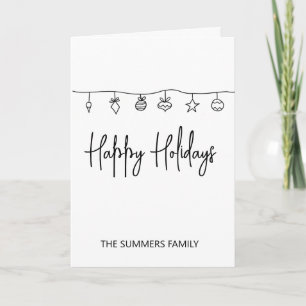 Weihnachtskarte Minimalistisch Doodle Simple Karte