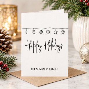 Weihnachtskarte Minimalistische Kritzelei Einfach Karte