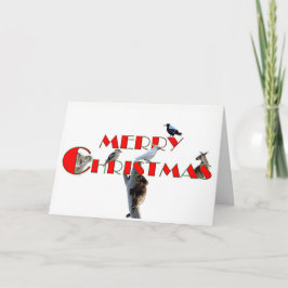 Weihnachtskarte mit australischen Tieren Feiertagskarte