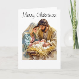 Weihnachtskarte mit Baby Jesus im gefalteten Desig Feiertagskarte