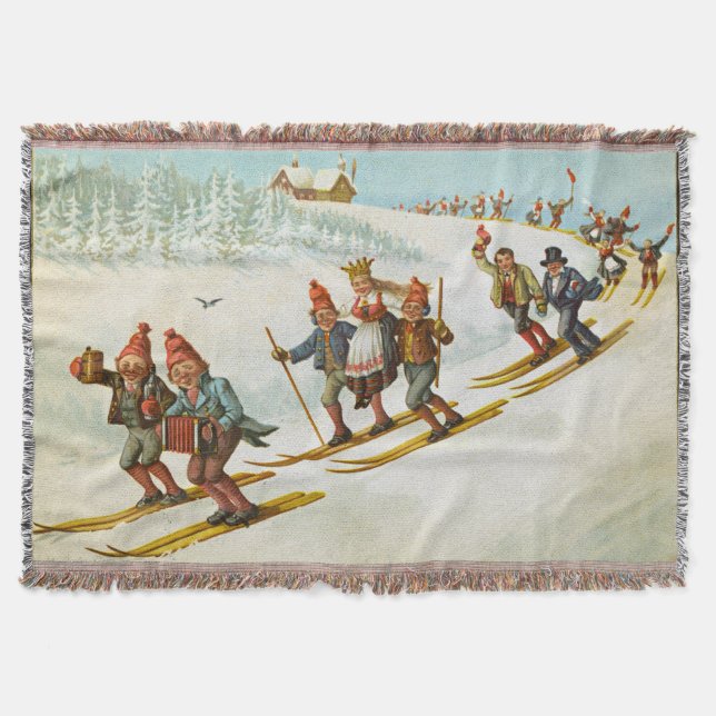 Weihnachtskarte mit BauernWedding Wilhelm Larsen Decke (Vorderseite)