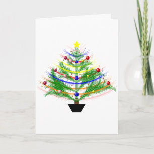 Weihnachtskarte mit Baum Feiertagskarte