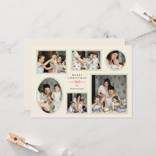 Weihnachtskarte mit Bildergalerie Einladung (Vorderseite/Rückseite Beispiel)