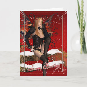 Weihnachtskarte mit dem feenhaften Schnee magisch Feiertagskarte