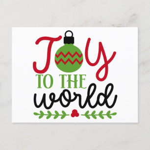 Weihnachtskarte mit dem Titel 'Freude der Welt' Feiertagspostkarte