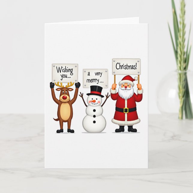 Weihnachtskarte mit den besten Wünschen Karte (Vorderseite)