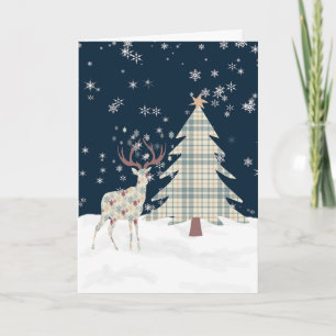 Weihnachtskarte mit Designer Deer & Tree Feiertagskarte