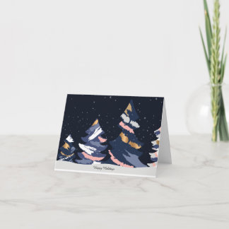 Weihnachtskarte mit dunklem Himmel Dankeskarte