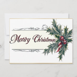 Weihnachtskarte mit elegantem Script Feiertagskarte
