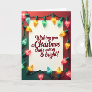 Weihnachtskarte mit festlichen Lichtern Karte