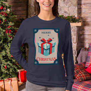 Weihnachtskarte mit festlicher Geschenkboxen T-Shirt