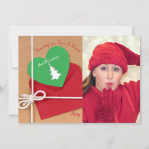 Weihnachtskarte mit Foto zum Verschicken von Liebe Feiertagskarte