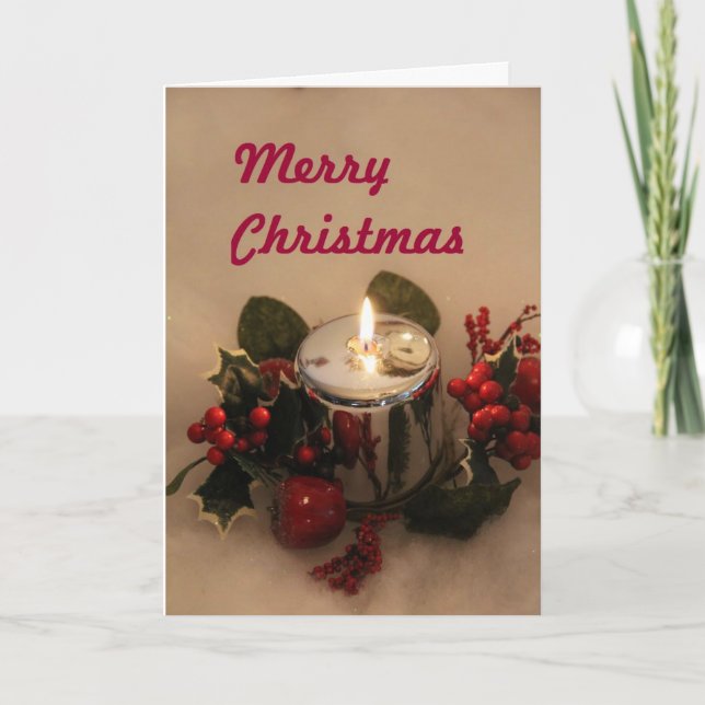 Weihnachtskarte mit frohen Weihnachten (Vorderseite)