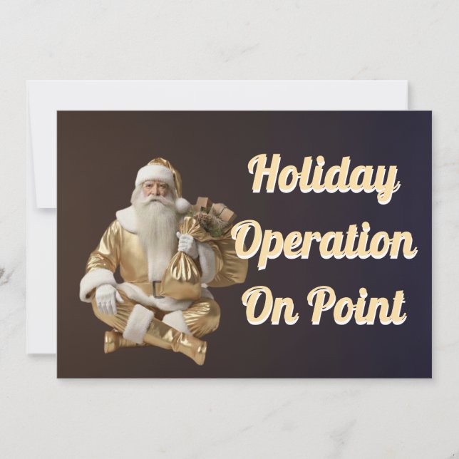 Weihnachtskarte mit fröhlicher Party  Feiertagskarte (Vorderseite)