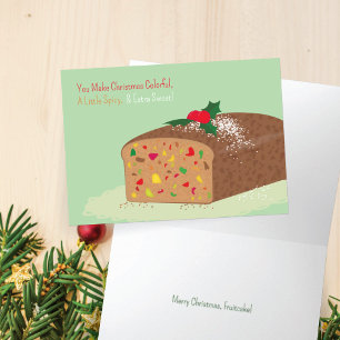 Weihnachtskarte mit Früchtebrot Karte