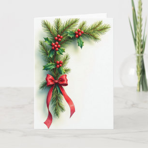 Weihnachtskarte mit Girlande Karte
