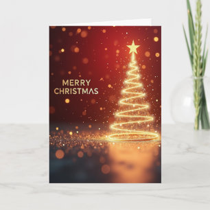 Weihnachtskarte mit goldenem Licht Karte