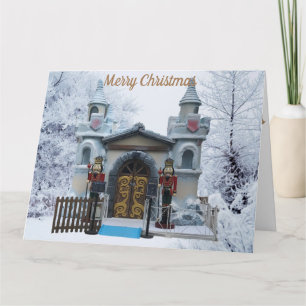 Weihnachtskarte mit Grotte und Nussknackern Karte