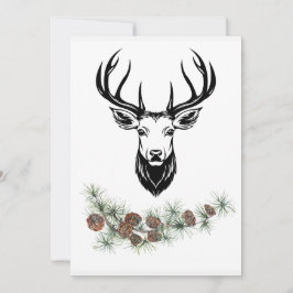  „Weihnachtskarte mit Hirsch - Winterzauber“ Karte