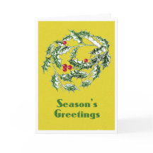 Weihnachtskarte mit Holly