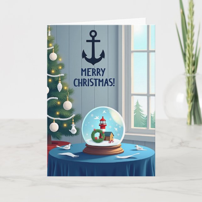 Weihnachtskarte mit Illustration Karte (Vorderseite)