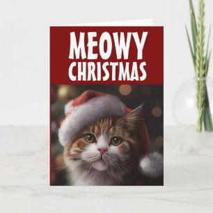WEIHNACHTSKARTE MIT INDIVIDUELLEM KATZENBILD UND W DANKESKARTE