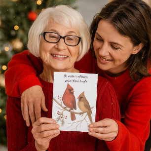 Weihnachtskarte mit Kardinalen als Wildtiermotiv Feiertagskarte