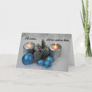 Weihnachtskarte mit "Komm, lass uns an ihn heran" Feiertagskarte
