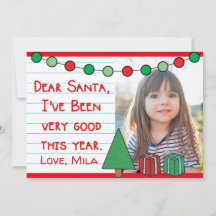 Weihnachtskarte mit lieber Santa-Foto