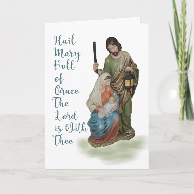 Weihnachtskarte mit Mary, Joseph & Child Feiertagskarte (Vorderseite)