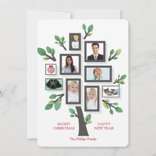 Weihnachtskarte mit mehreren Fotos Einladung