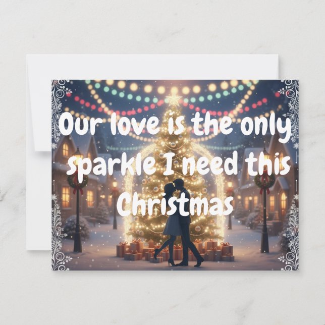 Weihnachtskarte mit meiner Liebe  Feiertagskarte (Vorderseite)