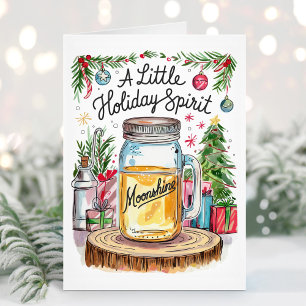 Weihnachtskarte mit Mondschein im Weihnachtsgeist Feiertagskarte
