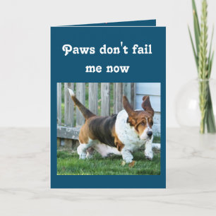 Weihnachtskarte mit Niedlichem Basset-Hund, indivi Karte